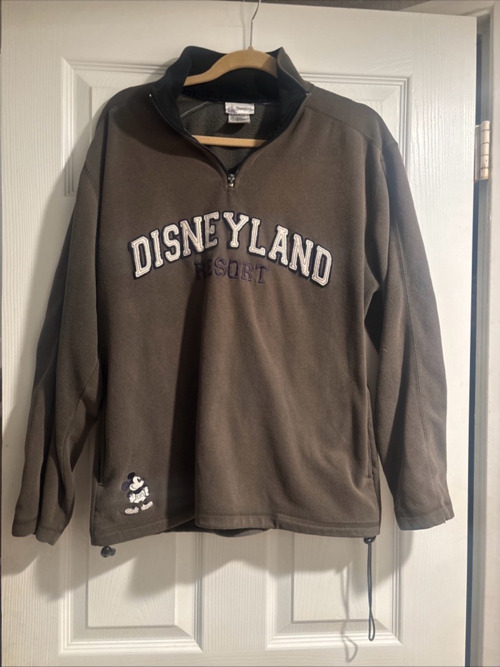 Disney Resort Women/ Men's Quarter-Zip Pullover Sweater - Brown Small - Picture 3 of 3